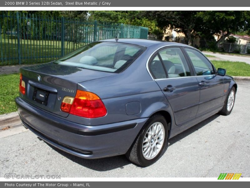 Steel Blue Metallic / Grey 2000 BMW 3 Series 328i Sedan