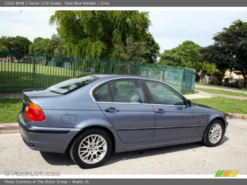Steel Blue Metallic / Grey 2000 BMW 3 Series 328i Sedan