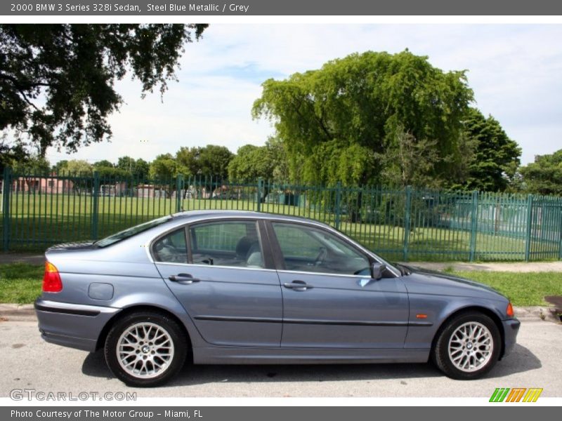 Steel Blue Metallic / Grey 2000 BMW 3 Series 328i Sedan