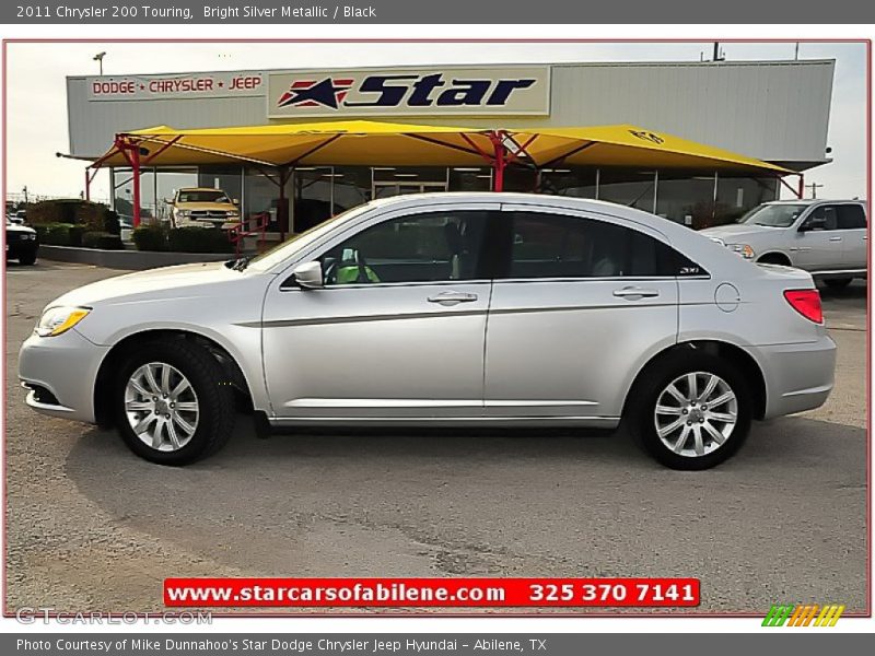 Bright Silver Metallic / Black 2011 Chrysler 200 Touring