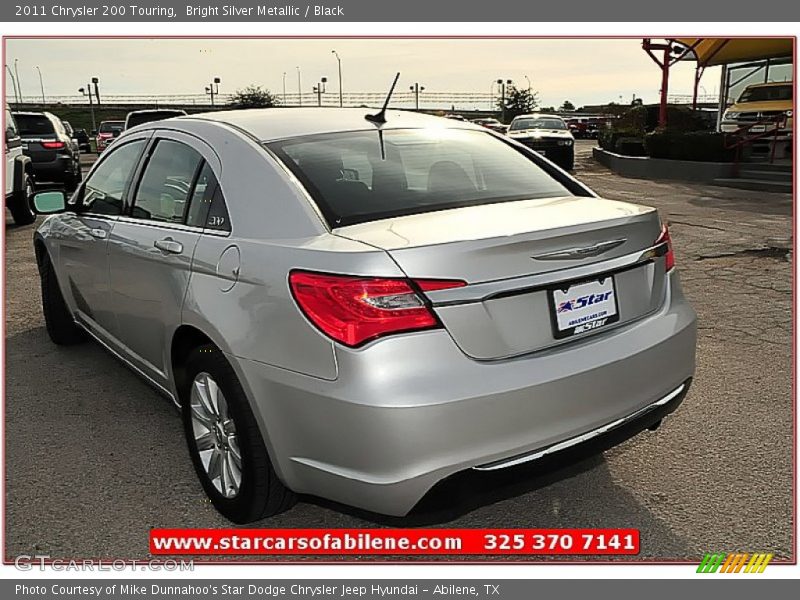Bright Silver Metallic / Black 2011 Chrysler 200 Touring