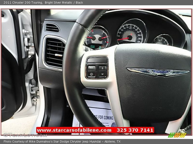 Bright Silver Metallic / Black 2011 Chrysler 200 Touring