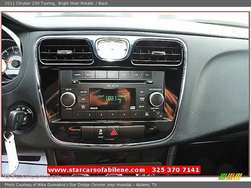 Bright Silver Metallic / Black 2011 Chrysler 200 Touring