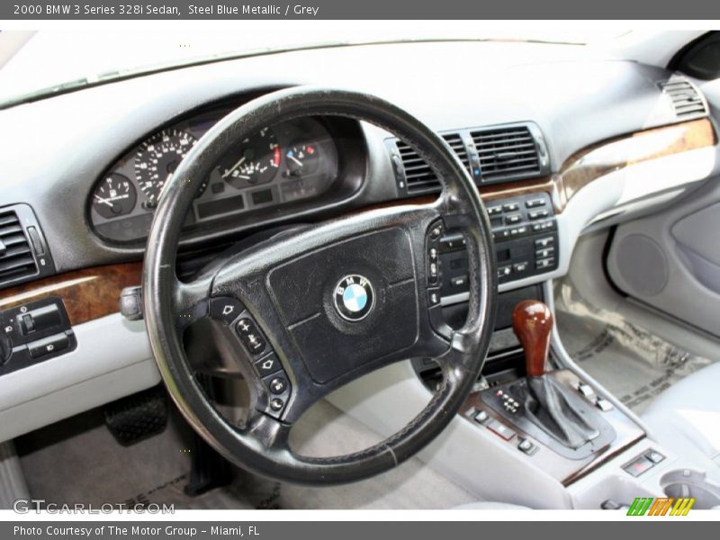 Steel Blue Metallic / Grey 2000 BMW 3 Series 328i Sedan