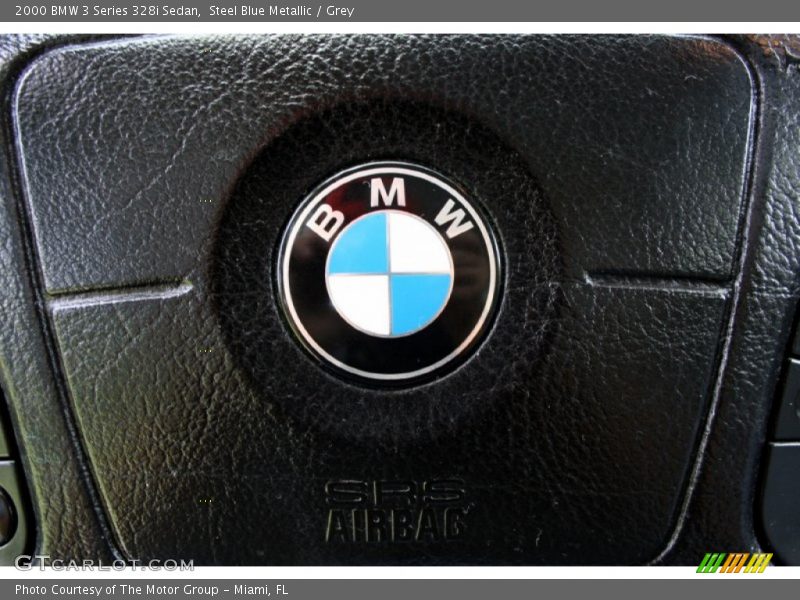 Steel Blue Metallic / Grey 2000 BMW 3 Series 328i Sedan