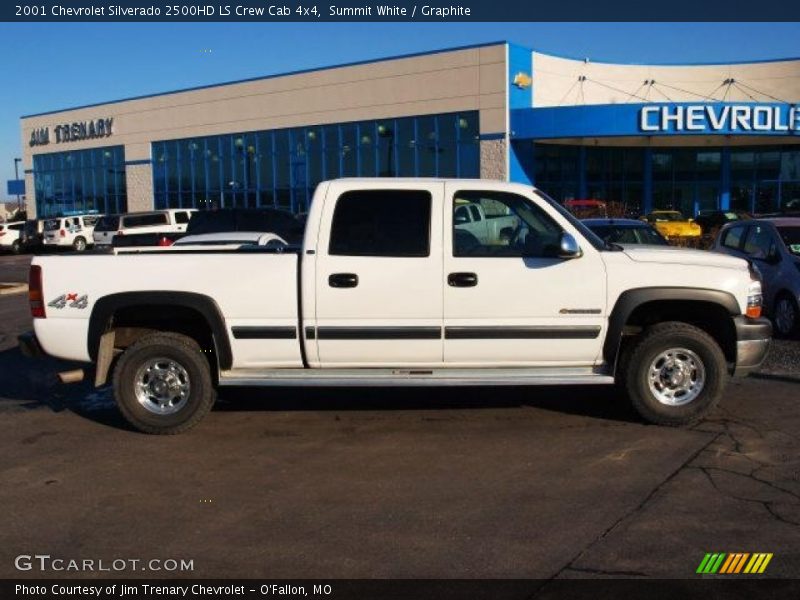 Summit White / Graphite 2001 Chevrolet Silverado 2500HD LS Crew Cab 4x4