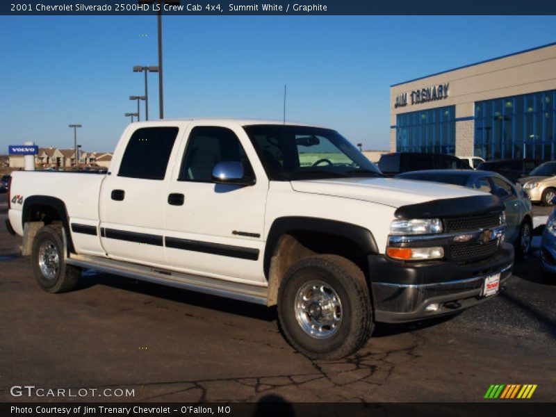 Summit White / Graphite 2001 Chevrolet Silverado 2500HD LS Crew Cab 4x4