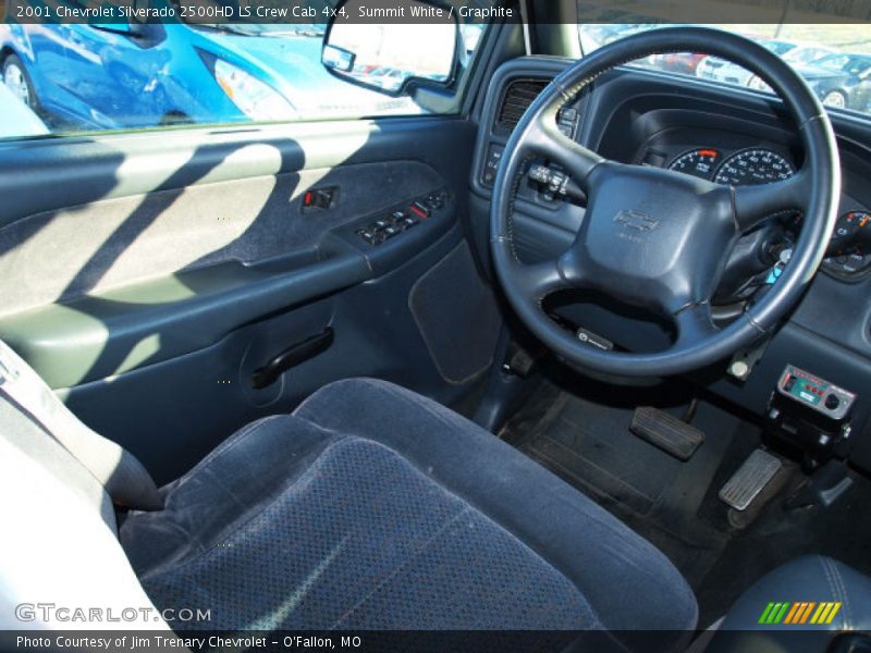 Summit White / Graphite 2001 Chevrolet Silverado 2500HD LS Crew Cab 4x4