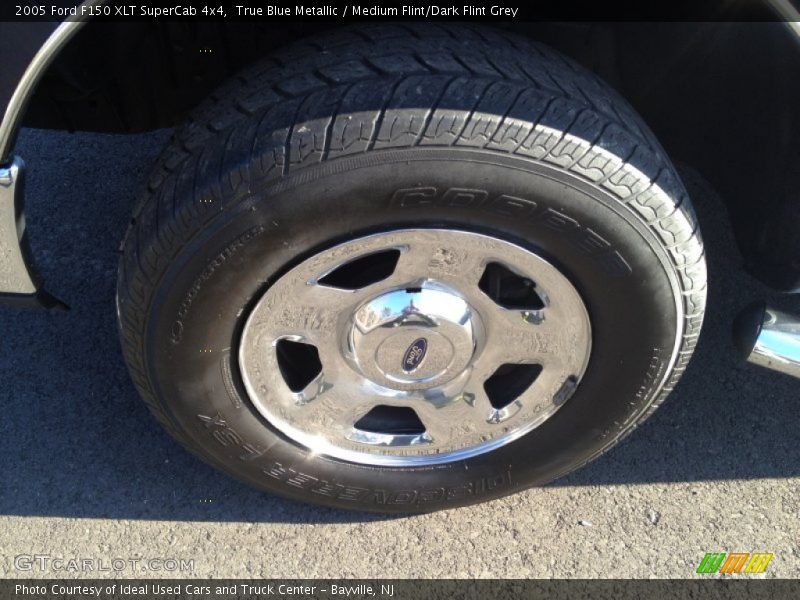 True Blue Metallic / Medium Flint/Dark Flint Grey 2005 Ford F150 XLT SuperCab 4x4