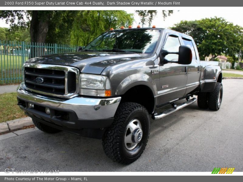 Dark Shadow Grey Metallic / Medium Flint 2003 Ford F350 Super Duty Lariat Crew Cab 4x4 Dually