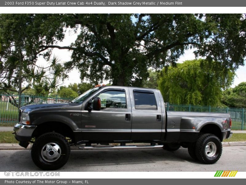 Dark Shadow Grey Metallic / Medium Flint 2003 Ford F350 Super Duty Lariat Crew Cab 4x4 Dually