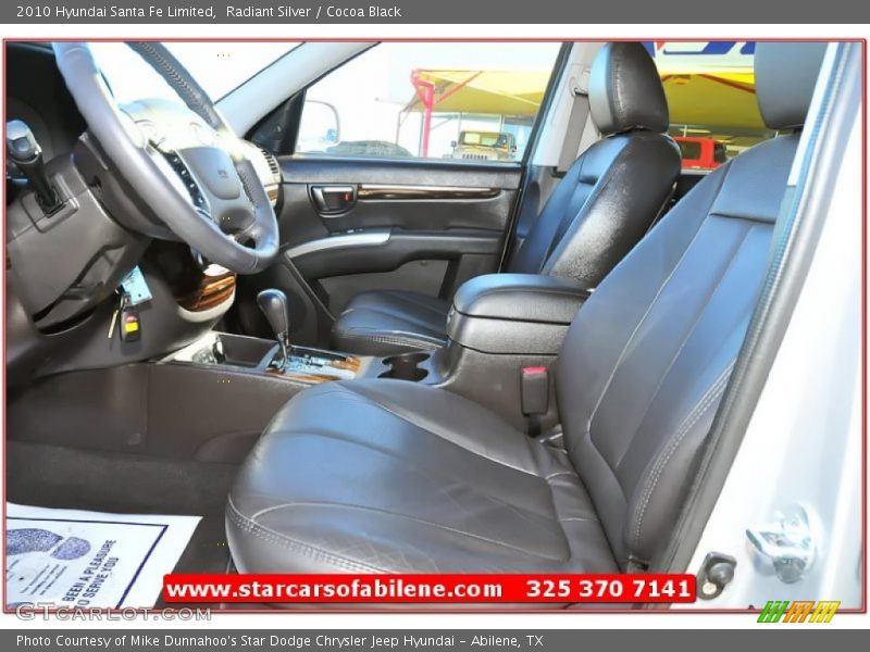Radiant Silver / Cocoa Black 2010 Hyundai Santa Fe Limited