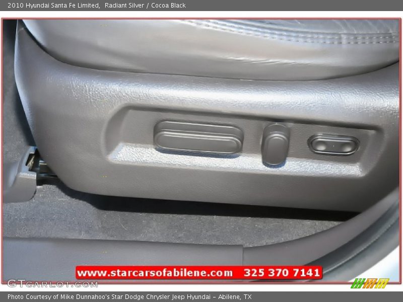 Radiant Silver / Cocoa Black 2010 Hyundai Santa Fe Limited