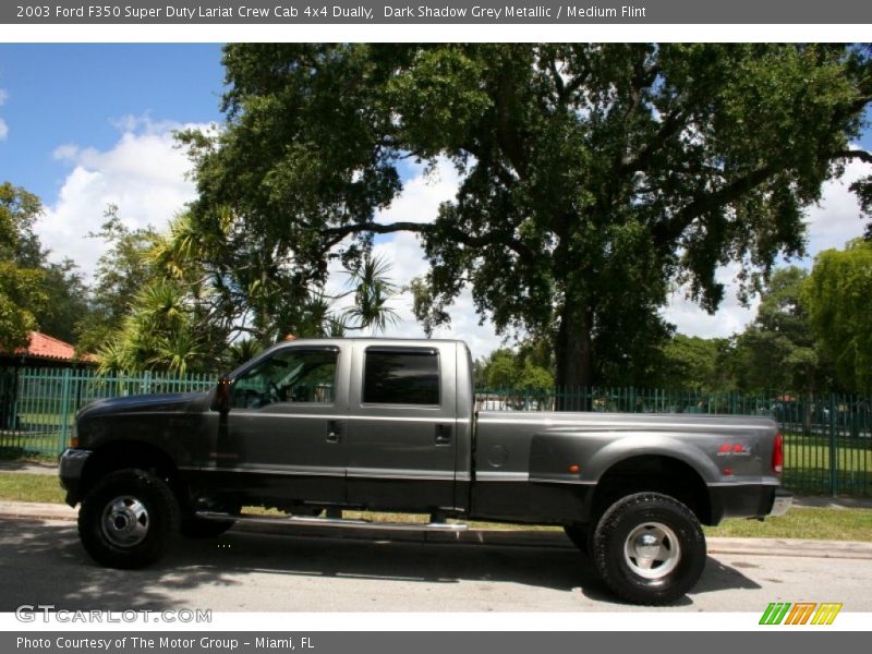 Dark Shadow Grey Metallic / Medium Flint 2003 Ford F350 Super Duty Lariat Crew Cab 4x4 Dually