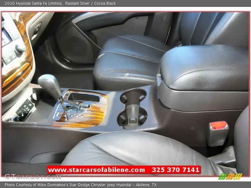 Radiant Silver / Cocoa Black 2010 Hyundai Santa Fe Limited