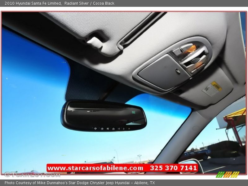 Radiant Silver / Cocoa Black 2010 Hyundai Santa Fe Limited