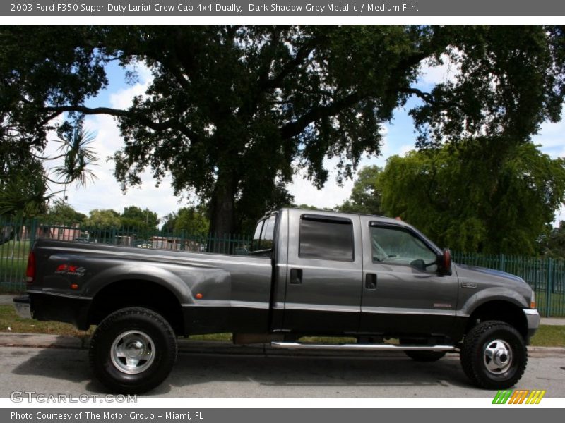 Dark Shadow Grey Metallic / Medium Flint 2003 Ford F350 Super Duty Lariat Crew Cab 4x4 Dually