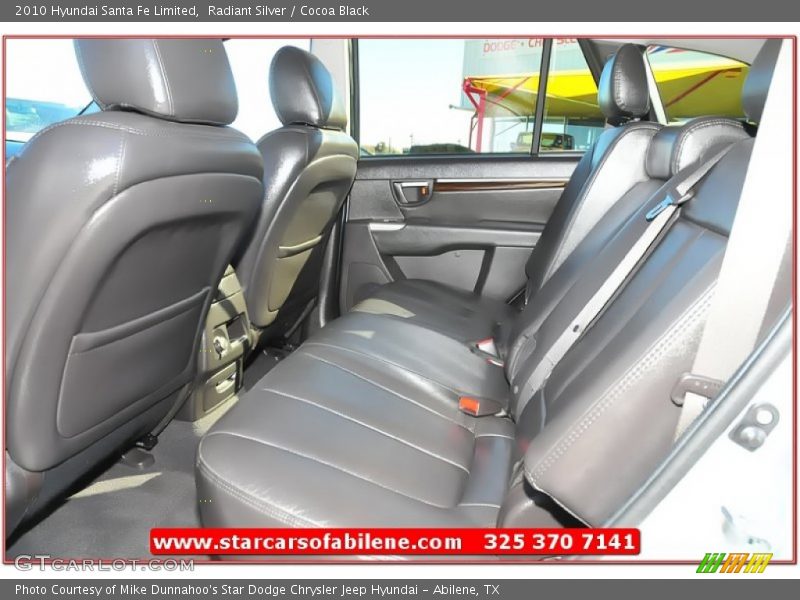 Radiant Silver / Cocoa Black 2010 Hyundai Santa Fe Limited