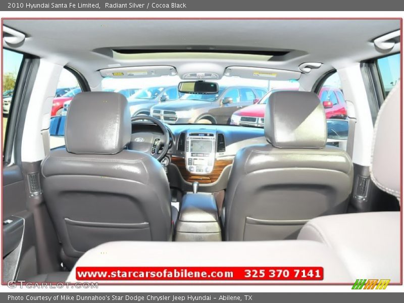 Radiant Silver / Cocoa Black 2010 Hyundai Santa Fe Limited