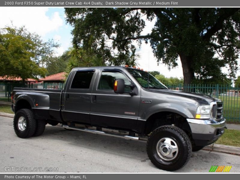 Dark Shadow Grey Metallic / Medium Flint 2003 Ford F350 Super Duty Lariat Crew Cab 4x4 Dually