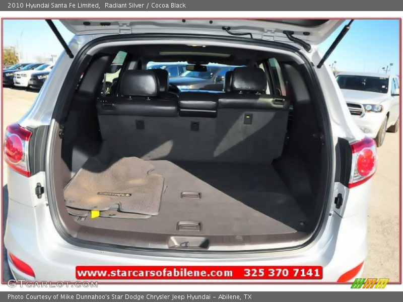 Radiant Silver / Cocoa Black 2010 Hyundai Santa Fe Limited