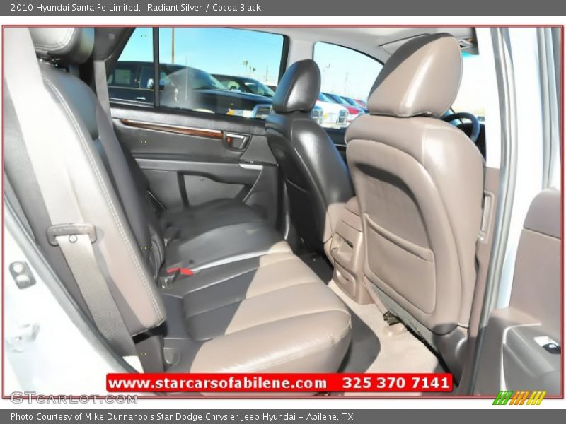 Radiant Silver / Cocoa Black 2010 Hyundai Santa Fe Limited