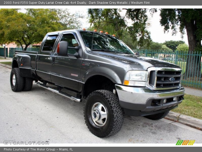 Dark Shadow Grey Metallic / Medium Flint 2003 Ford F350 Super Duty Lariat Crew Cab 4x4 Dually