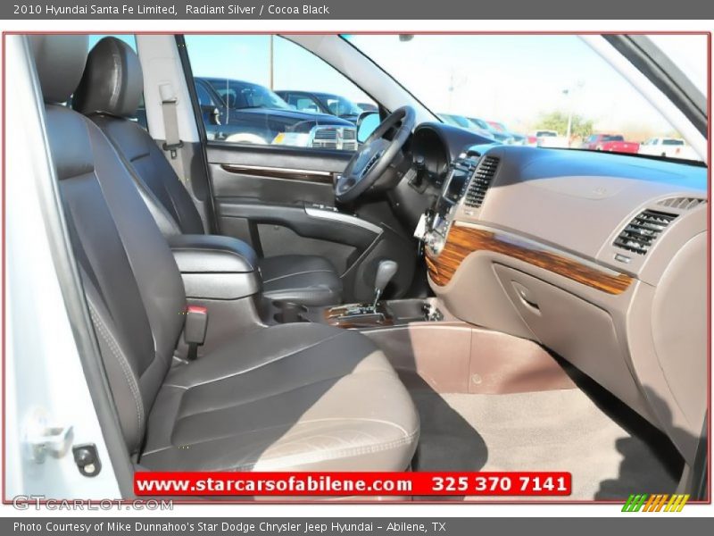 Radiant Silver / Cocoa Black 2010 Hyundai Santa Fe Limited