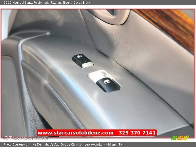 Radiant Silver / Cocoa Black 2010 Hyundai Santa Fe Limited
