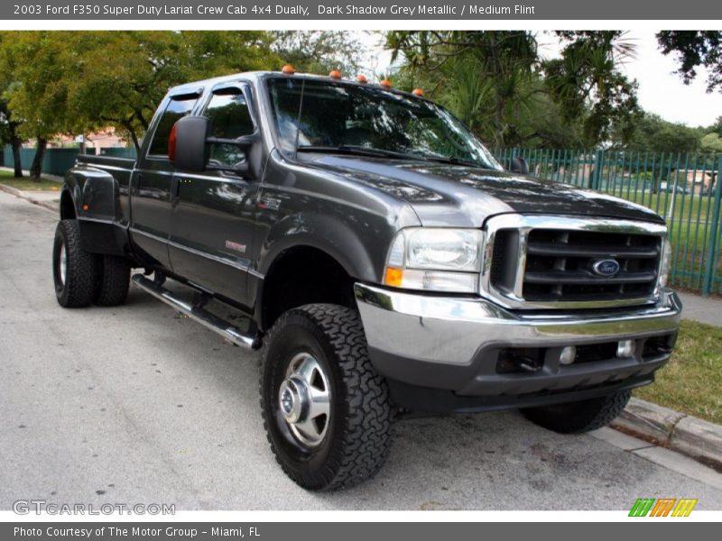Dark Shadow Grey Metallic / Medium Flint 2003 Ford F350 Super Duty Lariat Crew Cab 4x4 Dually