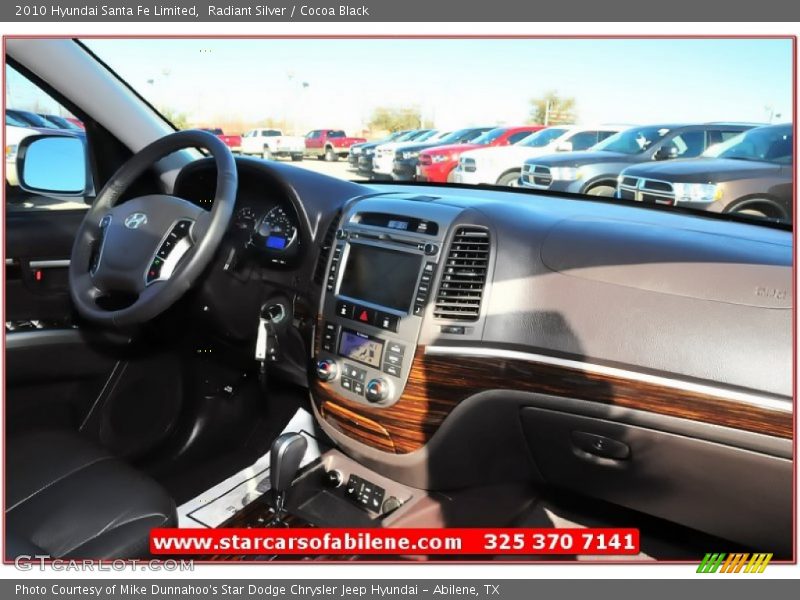 Radiant Silver / Cocoa Black 2010 Hyundai Santa Fe Limited