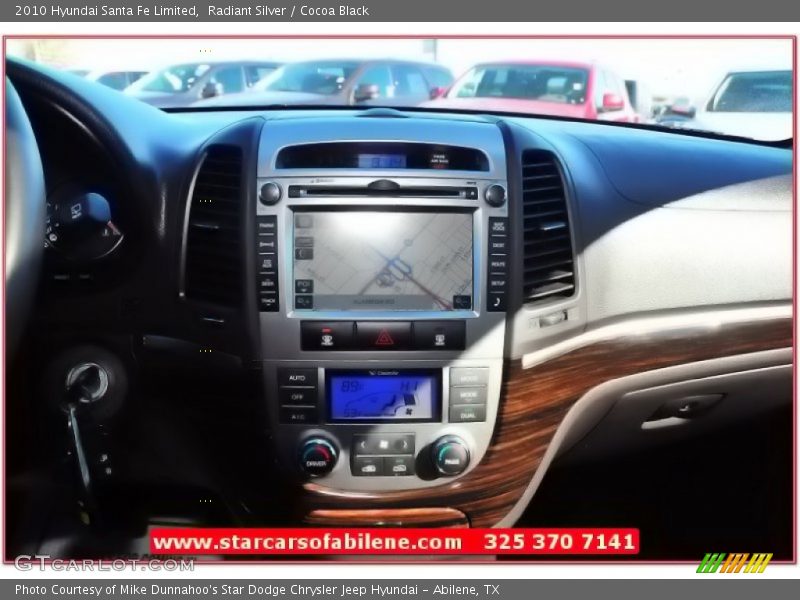 Radiant Silver / Cocoa Black 2010 Hyundai Santa Fe Limited