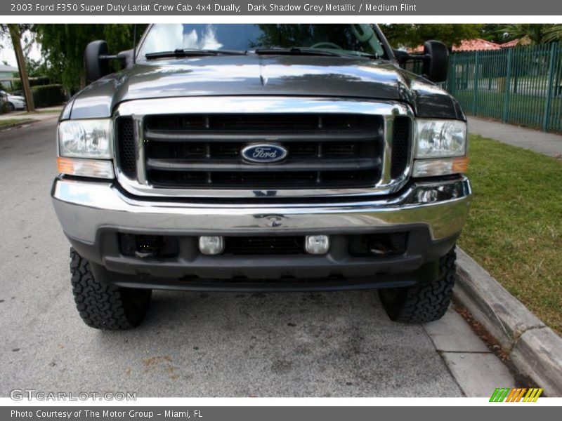 Dark Shadow Grey Metallic / Medium Flint 2003 Ford F350 Super Duty Lariat Crew Cab 4x4 Dually
