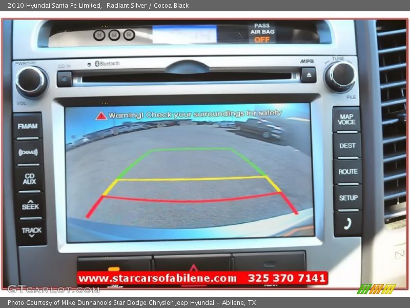 Radiant Silver / Cocoa Black 2010 Hyundai Santa Fe Limited