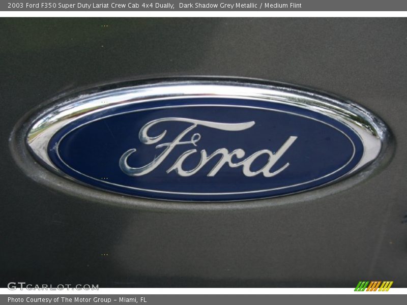 Dark Shadow Grey Metallic / Medium Flint 2003 Ford F350 Super Duty Lariat Crew Cab 4x4 Dually