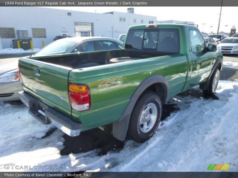 Jalapeno Green Metallic / Dark Graphite 1999 Ford Ranger XLT Regular Cab 4x4