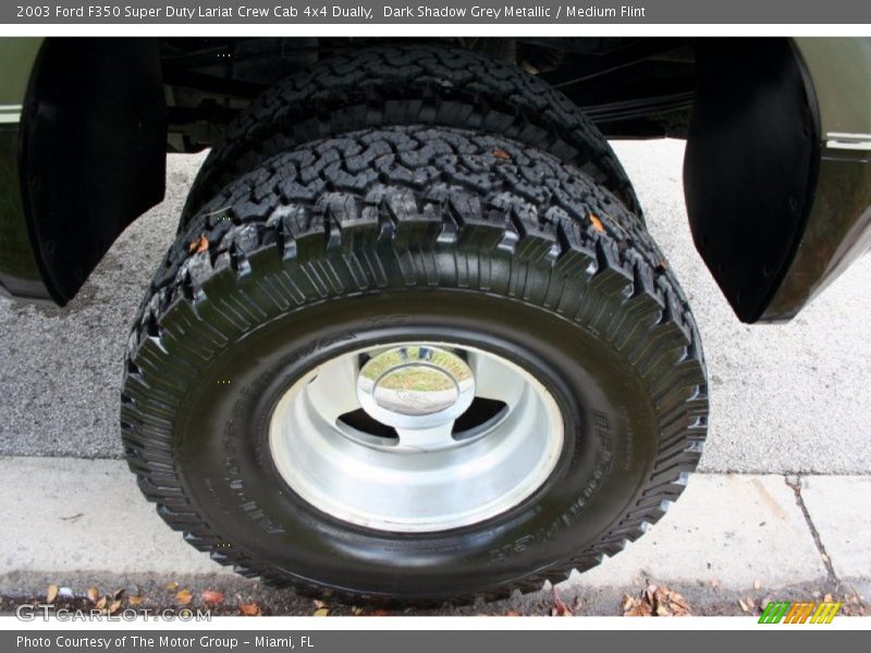 Dark Shadow Grey Metallic / Medium Flint 2003 Ford F350 Super Duty Lariat Crew Cab 4x4 Dually