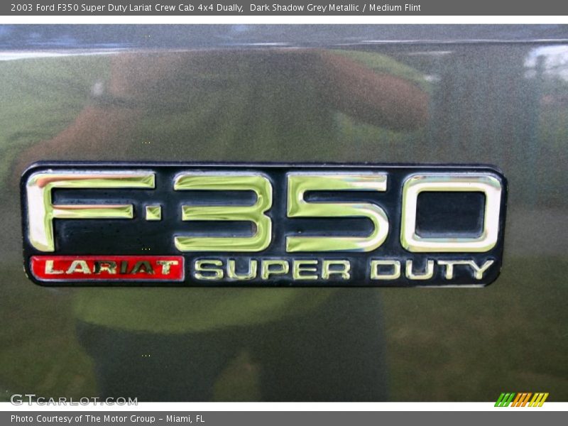 Dark Shadow Grey Metallic / Medium Flint 2003 Ford F350 Super Duty Lariat Crew Cab 4x4 Dually