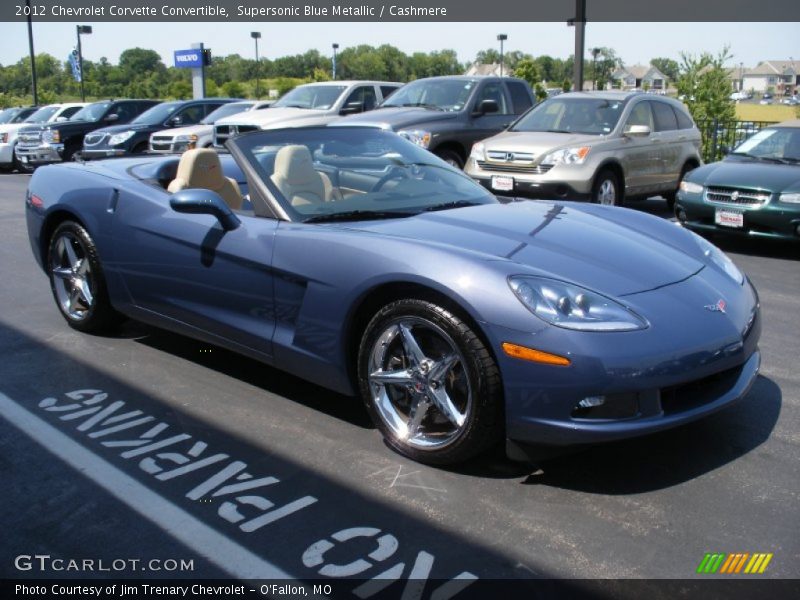 Supersonic Blue Metallic / Cashmere 2012 Chevrolet Corvette Convertible