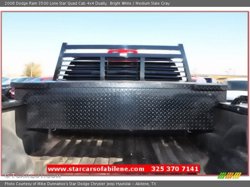 Bright White / Medium Slate Gray 2008 Dodge Ram 3500 Lone Star Quad Cab 4x4 Dually