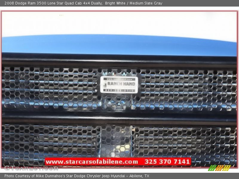 Bright White / Medium Slate Gray 2008 Dodge Ram 3500 Lone Star Quad Cab 4x4 Dually