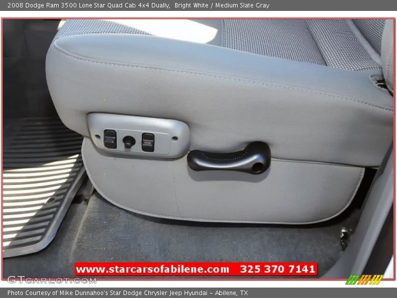 Bright White / Medium Slate Gray 2008 Dodge Ram 3500 Lone Star Quad Cab 4x4 Dually