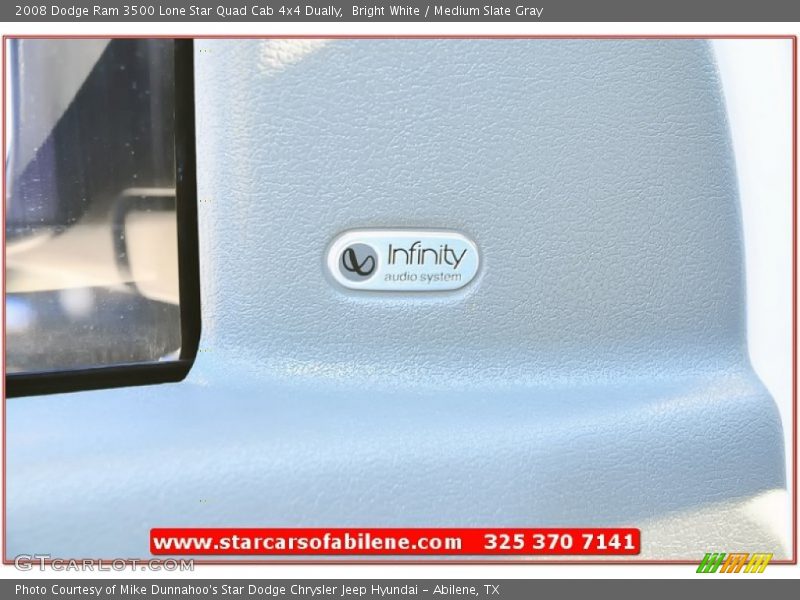 Bright White / Medium Slate Gray 2008 Dodge Ram 3500 Lone Star Quad Cab 4x4 Dually
