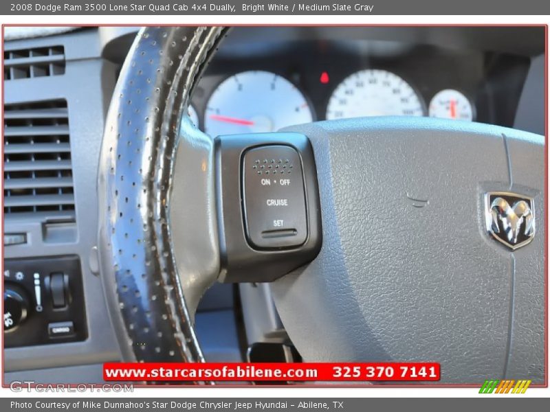 Bright White / Medium Slate Gray 2008 Dodge Ram 3500 Lone Star Quad Cab 4x4 Dually