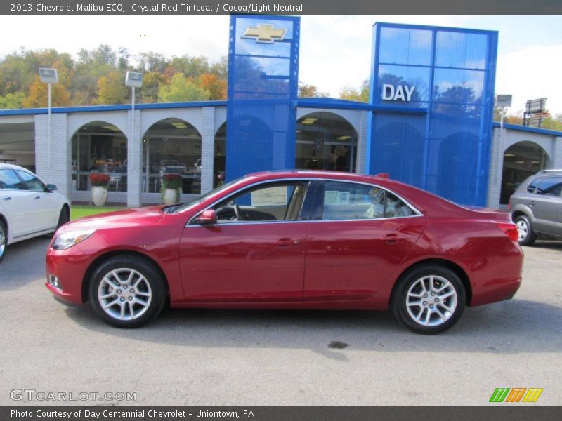 Crystal Red Tintcoat / Cocoa/Light Neutral 2013 Chevrolet Malibu ECO