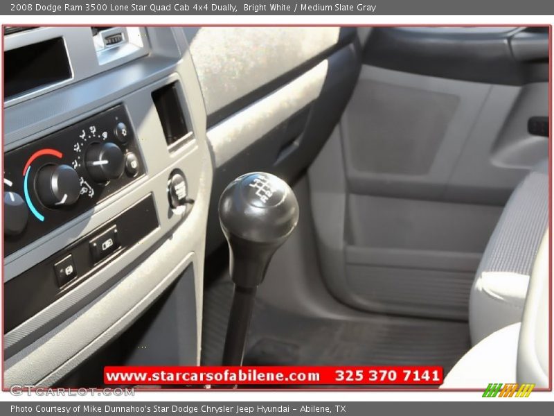 Bright White / Medium Slate Gray 2008 Dodge Ram 3500 Lone Star Quad Cab 4x4 Dually