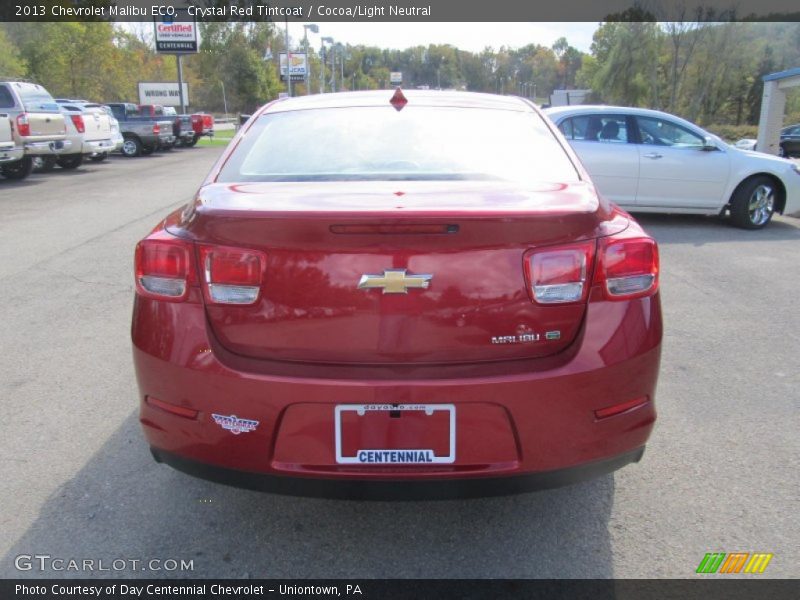 Crystal Red Tintcoat / Cocoa/Light Neutral 2013 Chevrolet Malibu ECO