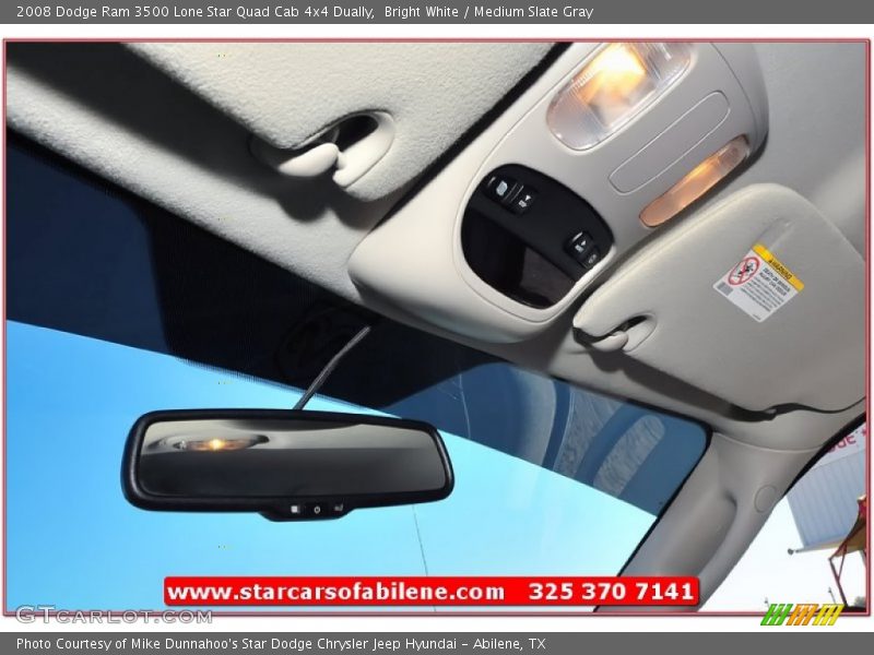 Bright White / Medium Slate Gray 2008 Dodge Ram 3500 Lone Star Quad Cab 4x4 Dually