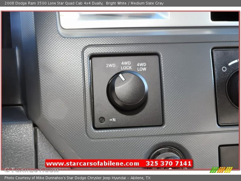 Bright White / Medium Slate Gray 2008 Dodge Ram 3500 Lone Star Quad Cab 4x4 Dually