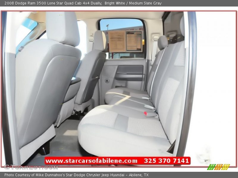 Bright White / Medium Slate Gray 2008 Dodge Ram 3500 Lone Star Quad Cab 4x4 Dually